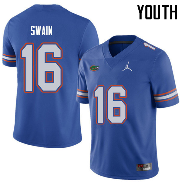 Jordan Brand Youth #16 Freddie Swain Florida Gators College Football Jerseys Sale-Royal - Click Image to Close
